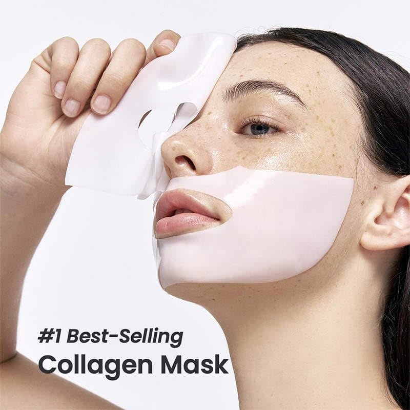 Navensi Bio Collagen Face Mask – Hydrating & Firming Sheet Mask for Anti-Aging, Wrinkle Reduction & Glowing Skin – Deep Moisturizing & Skin Tightening or Pore Minimizing Face Mask 34g x5ea