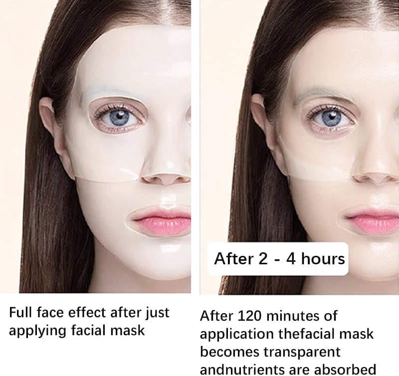 Navensi Bio Collagen Face Mask – Hydrating & Firming Sheet Mask for Anti-Aging, Wrinkle Reduction & Glowing Skin – Deep Moisturizing & Skin Tightening or Pore Minimizing Face Mask 34g x5ea